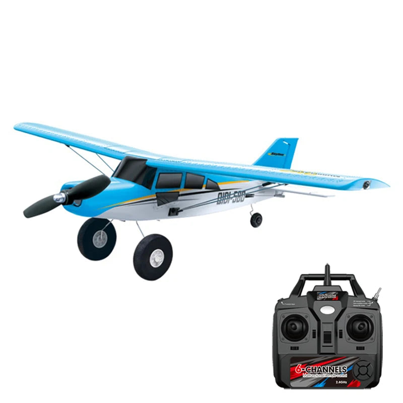 Imagen de detalles del paquete y piezas de repuesto para avión RC Moore M7 sin escobillas