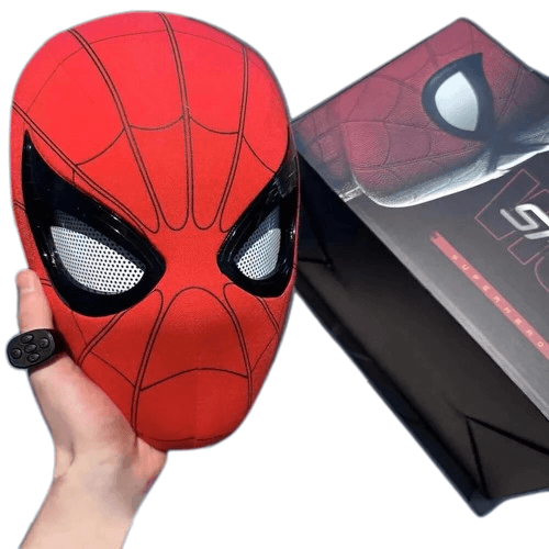 Mascara Spiderman Headgear Mask Cosplay Moving Eyes Electronic Mask Spider  Man 1:1 Remote Control Elastic Toys Adults Kids Gift