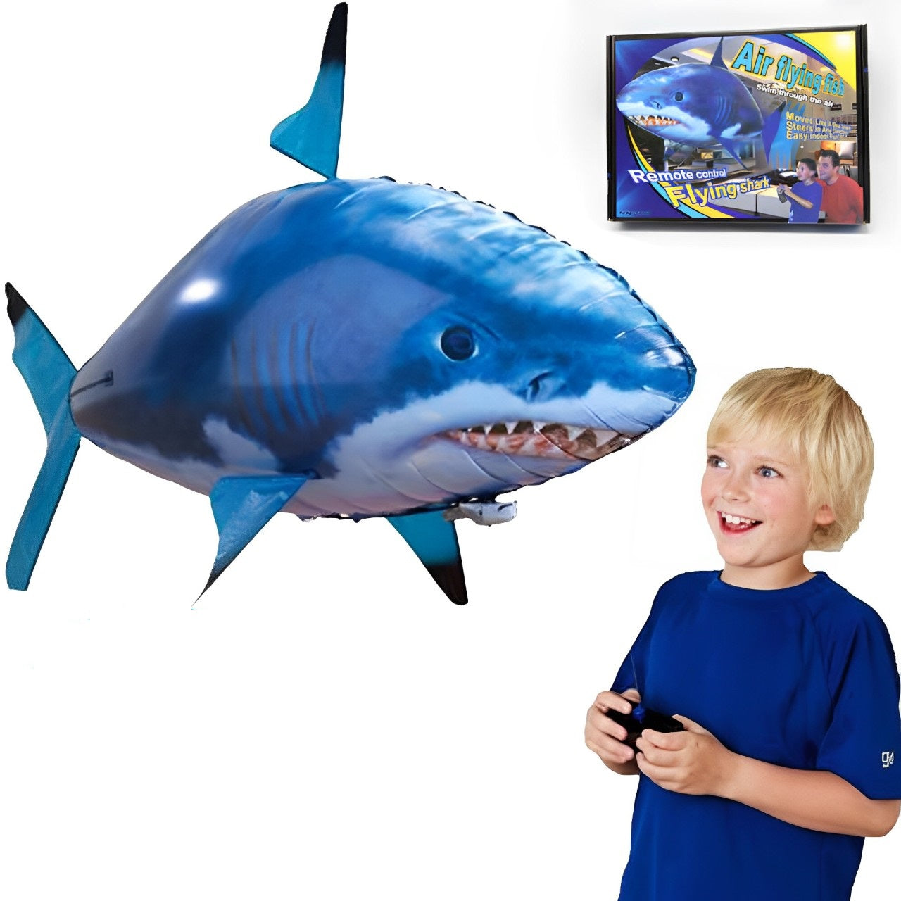 Remote Control Shark Toys Air Swimming Fun for Kids Boys