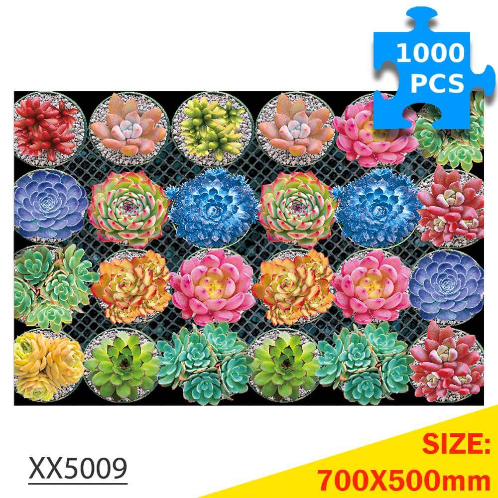 succulent plants puzzle 1000-Pc Succulent Plant Puzzle