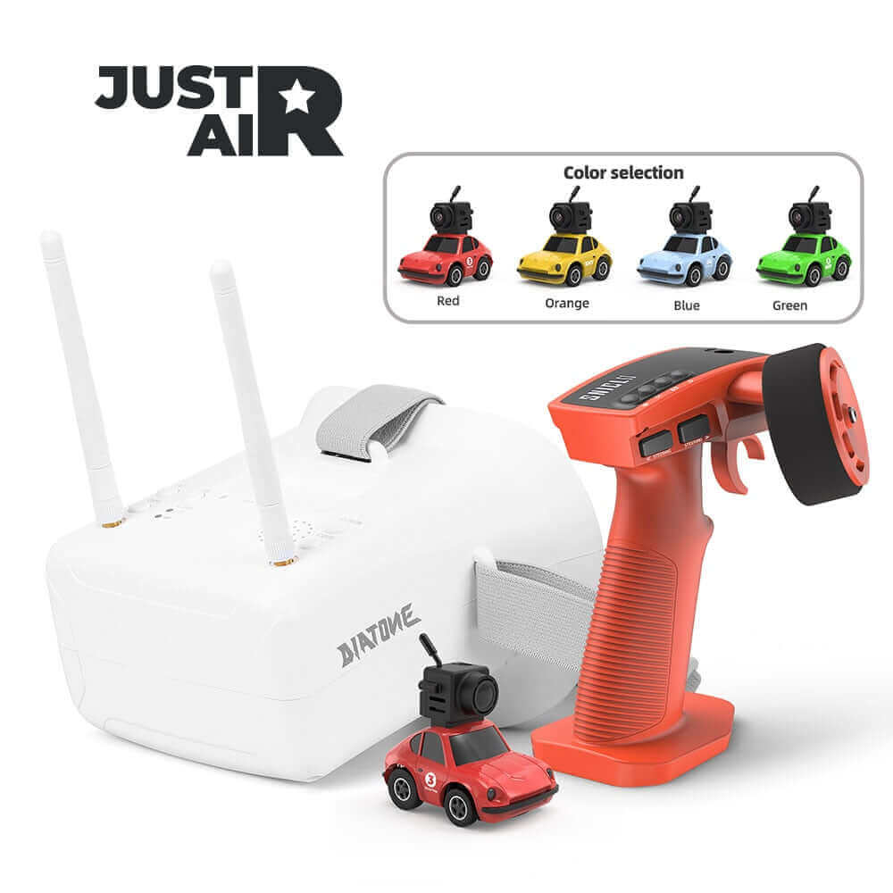 JustAir 1/100 Q25 FPV RC Car RTR Version with Goggles Micro RC Desk Race Table Car Remote Control Car