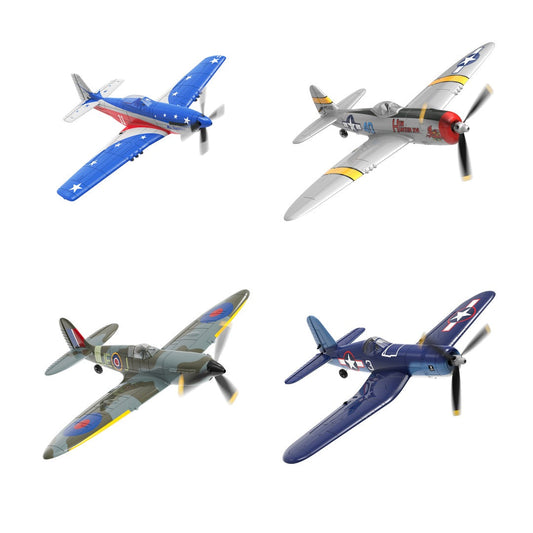 Volantex 400mm Warbirds: P-51 vs P-47 vs Spitfire vs Corsair