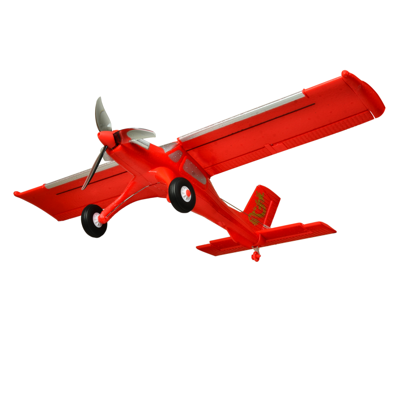 MF-X7 rotes RC Plane Rückseitenansicht mit Heck und Flügelform