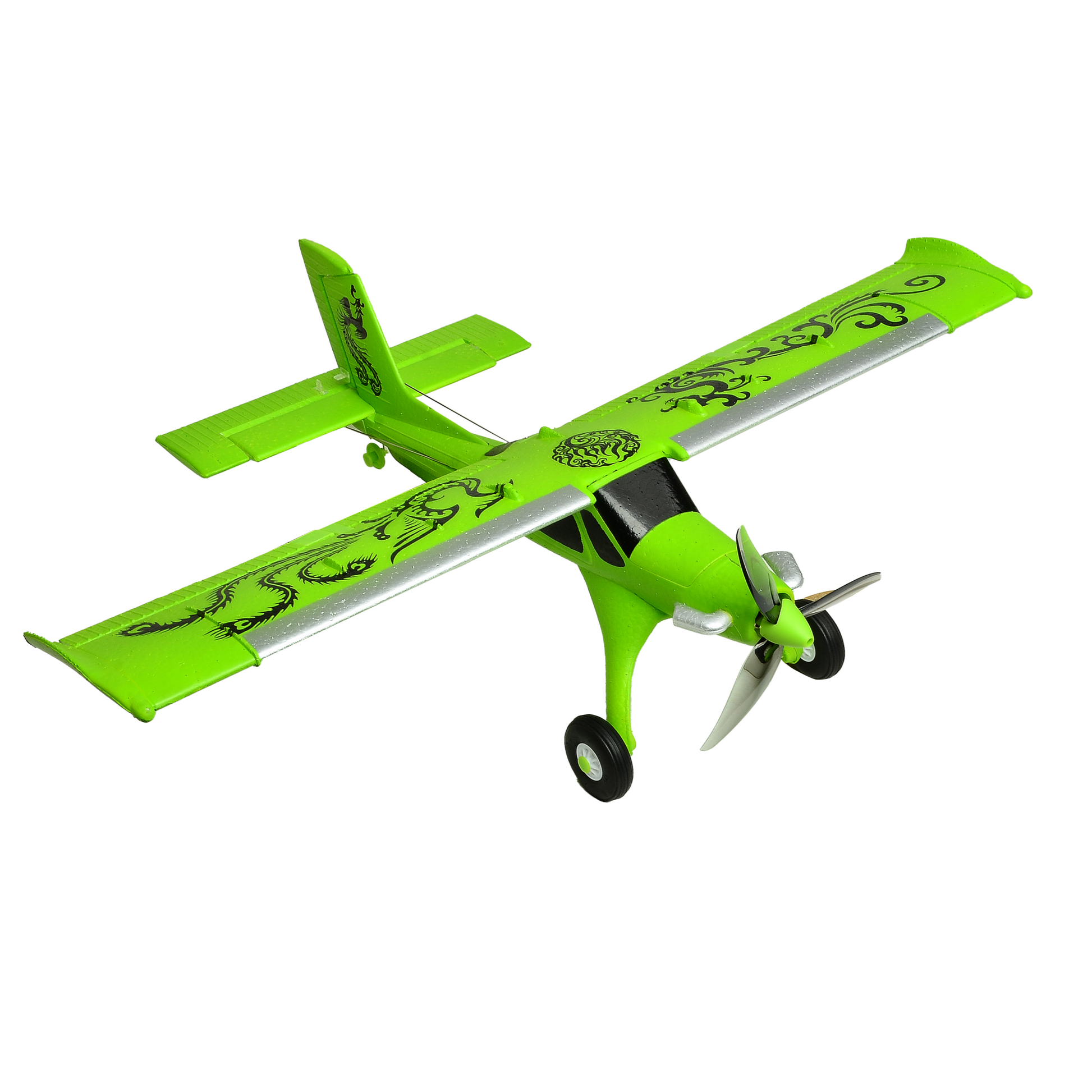 MF-X7 grünes RC Plane Draufsicht mit Dragon-Flügelgrafik