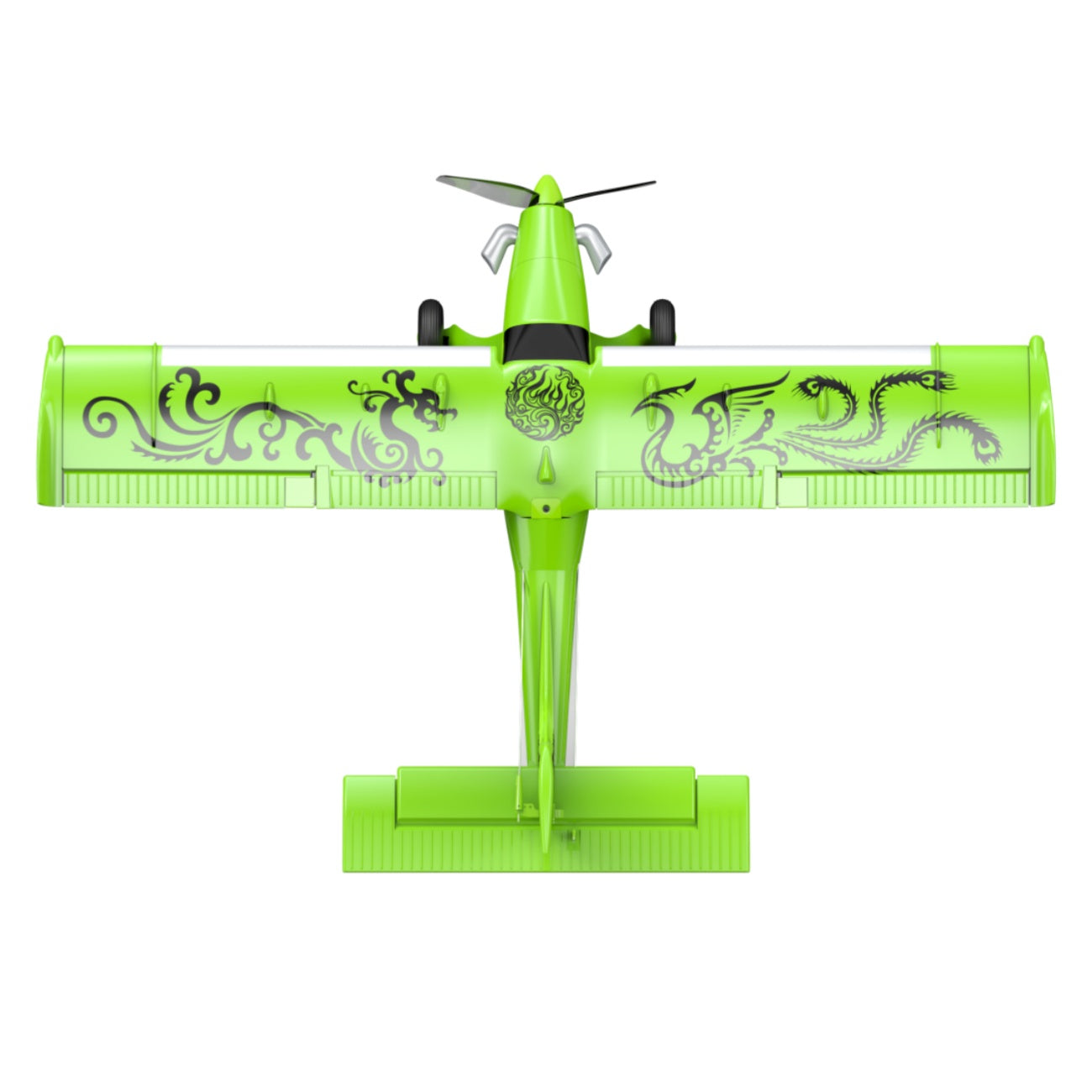 MF-X7 grünes RC Plane Draufsicht mit dekorativem Dragon-Flügelmuster
