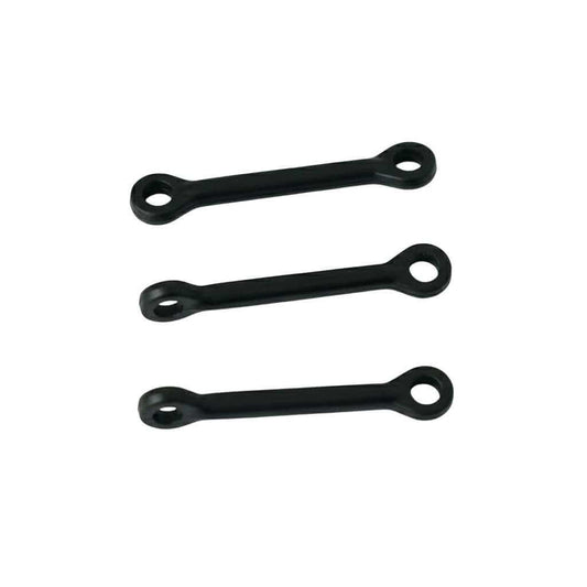 Assorted plastic ball-link linkage rods for RC ERA C190 swashplate and rotor head assembly.