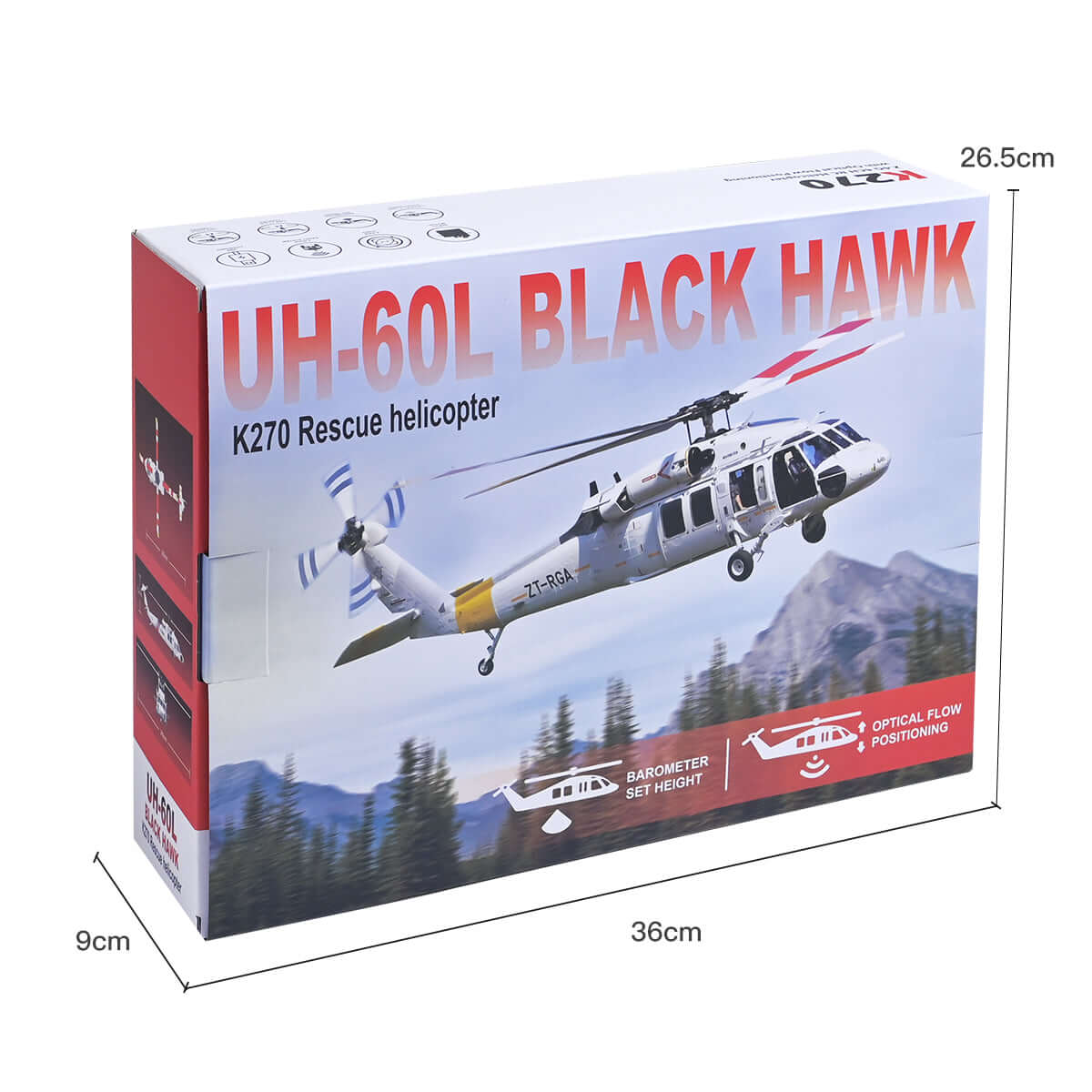 WLtoys XK K270 UH-60L Black Hawk 4CH Brushless RC Helicopter Altitude Hold