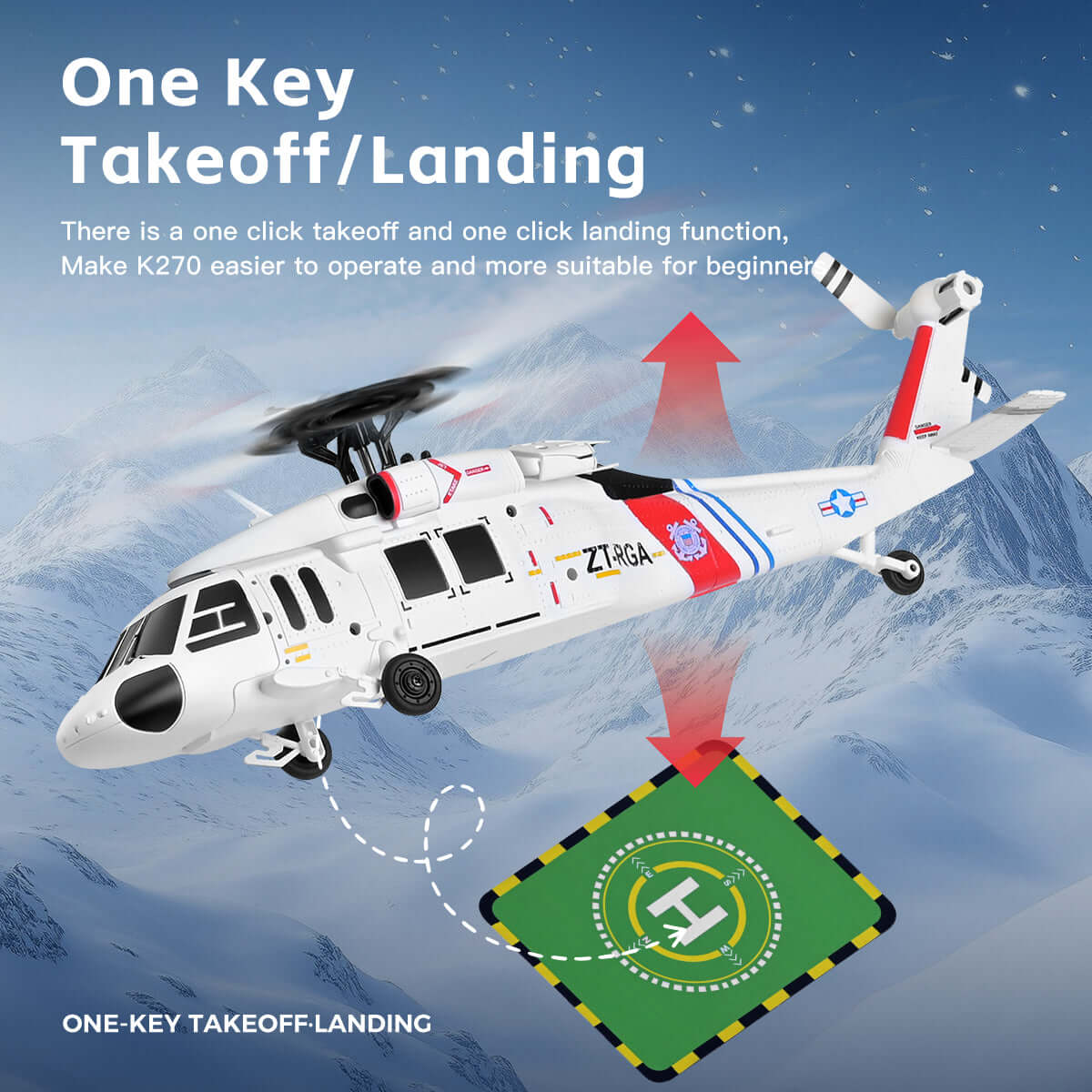 WLtoys XK K270 UH-60L Black Hawk 4CH Brushless RC Helicopter Altitude Hold