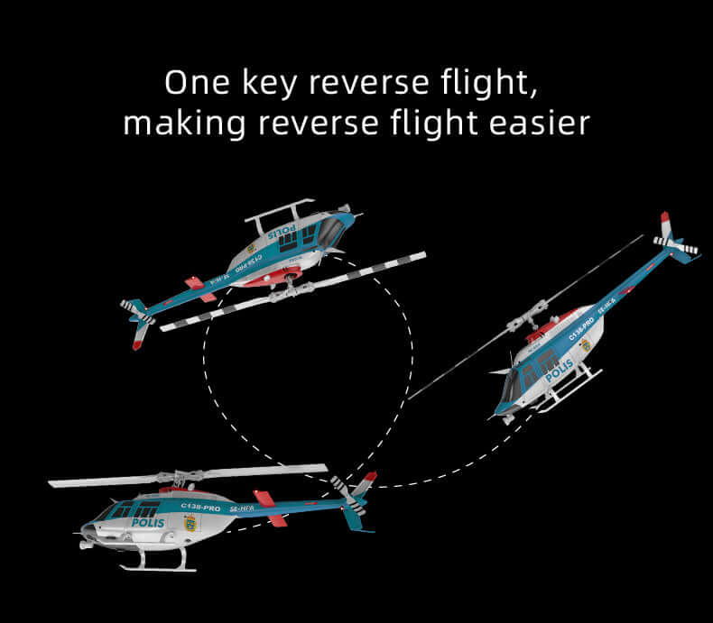 RC ERA C138 PRO 6CH Brushless Police RC Helicopter with Optical Flow & LED Lights | KIDS TOY LOVER