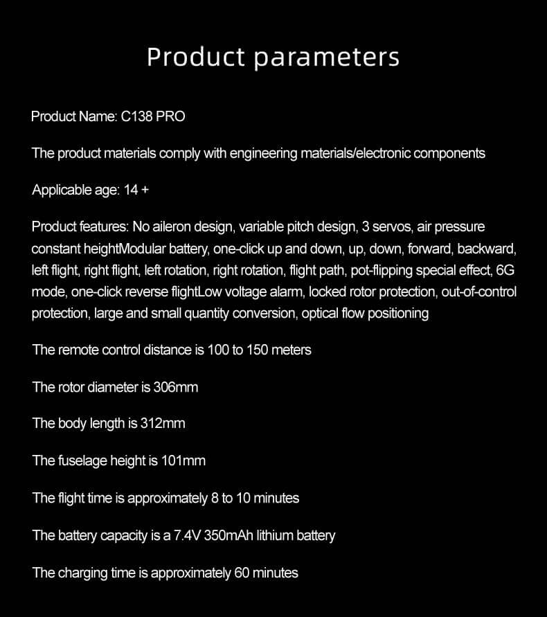 RC ERA C138 PRO 6CH Brushless Police RC Helicopter with Optical Flow & LED Lights | KIDS TOY LOVER