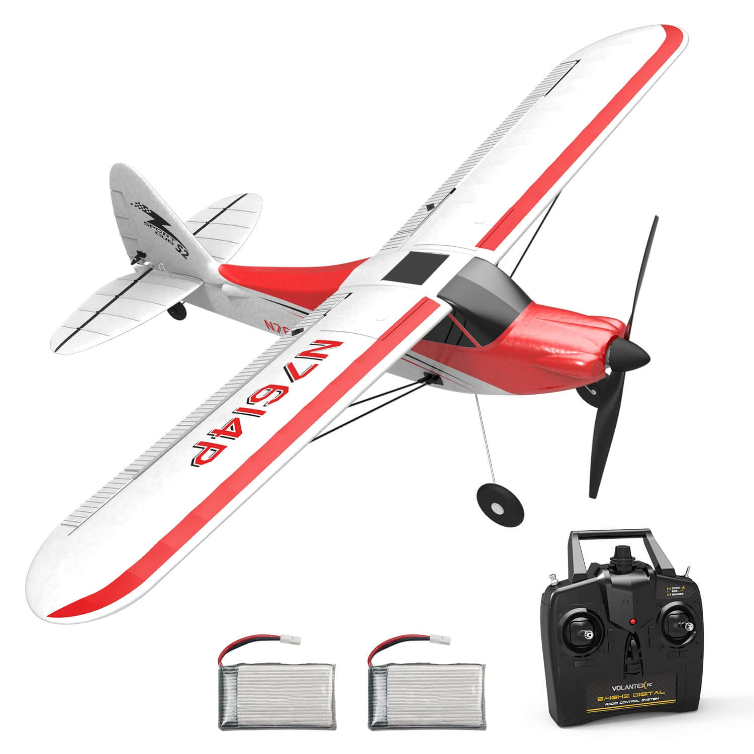 Easy-to-Fly RC Trainer Airplane with Gyro Stabilizer