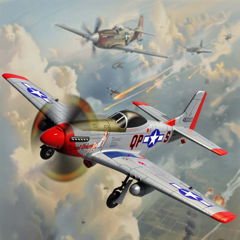 MOFLY P-51D 690mm Brushless RC Warbird, Optional FPV Camera & Phone Mount | KIDS TOY LOVER