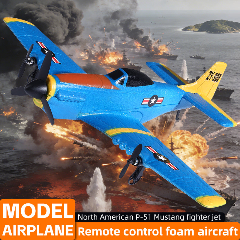 ZY-908 P-51 Mustang RC Foam Airplane - Easy to Fly Remote Control Fighter Jet