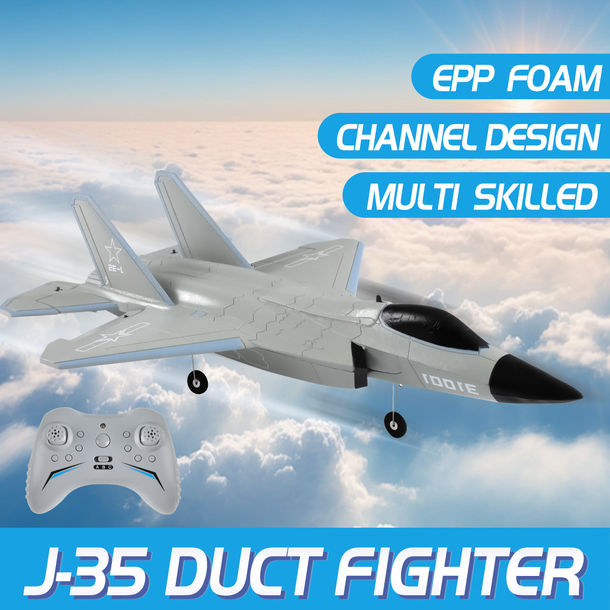 FX9631 J-35 RC Ducted Fan Jet - 4CH Brushless Stealth Fighter Airplane