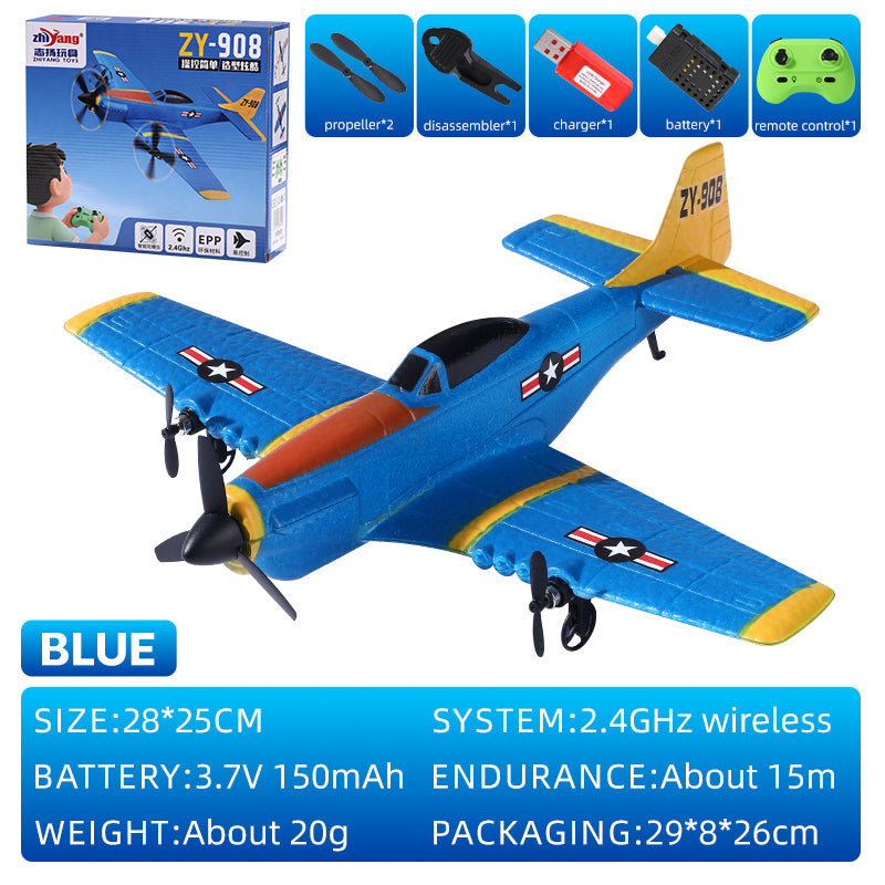 ZY-908 P-51 Mustang RC Foam Airplane - Easy to Fly Remote Control Fighter Jet