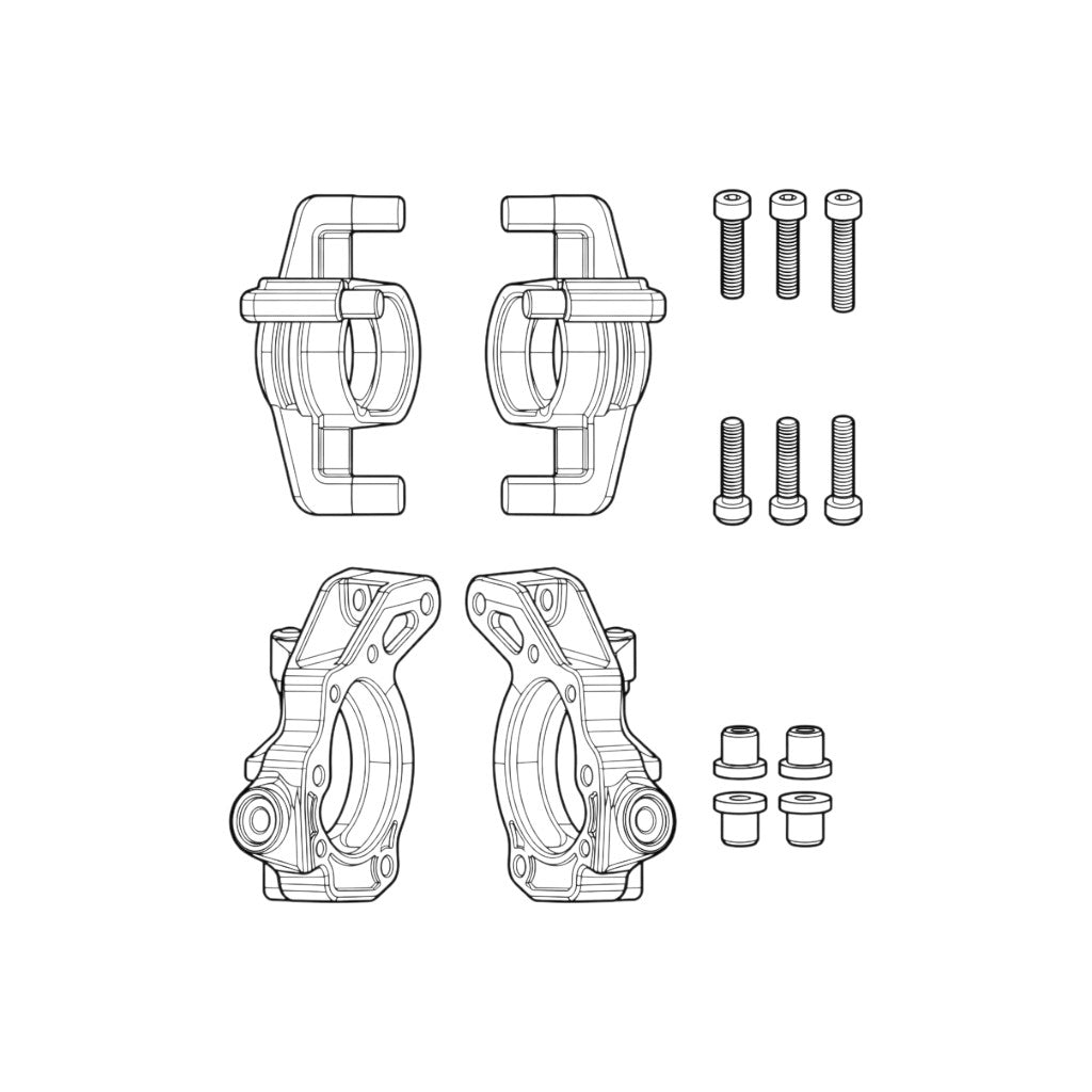 KF17 Front C-Hub Carrier Set M06035 for 1:12 4WD Brushless RC Truck