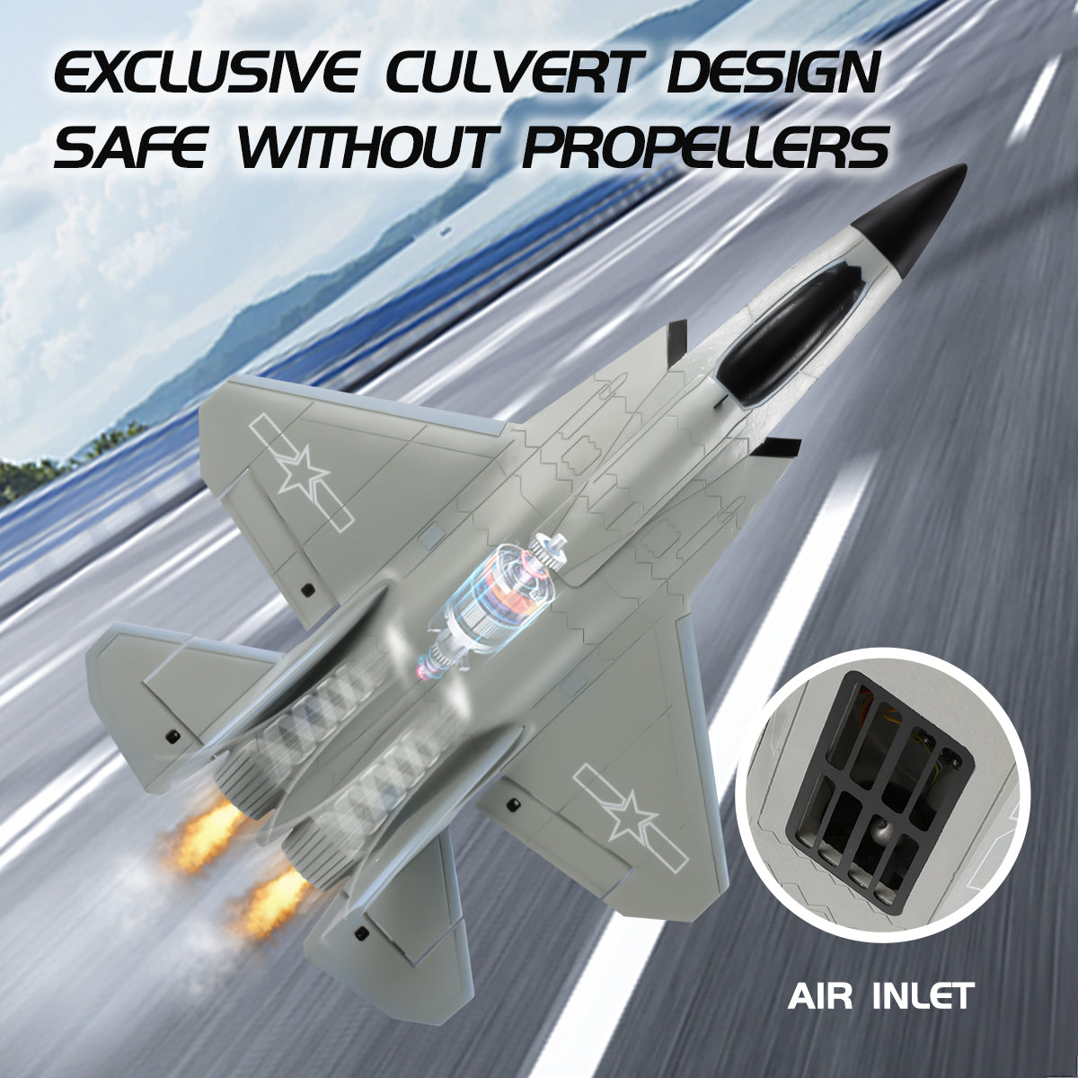 FX9631 J-35 RC Ducted Fan Jet - 4CH Brushless Stealth Fighter Airplane