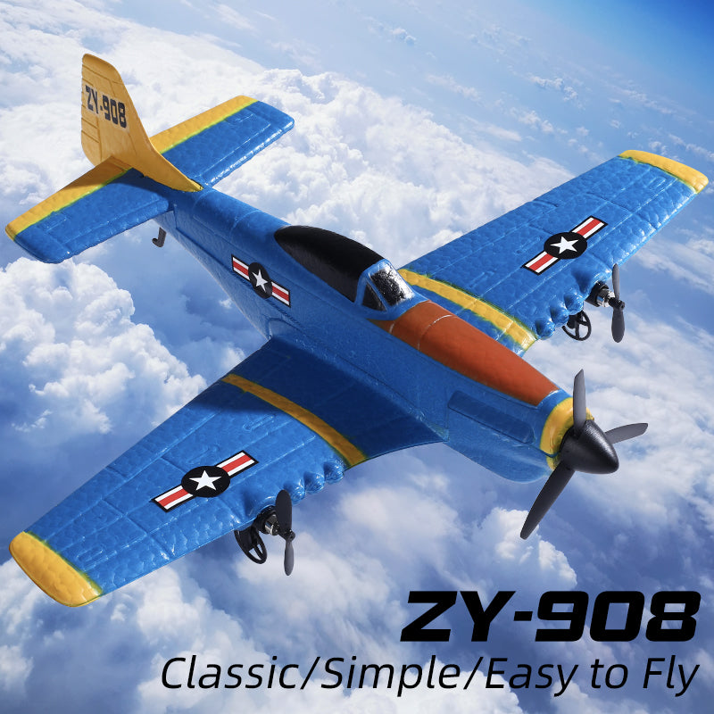 ZY-908 P-51 Mustang RC Foam Airplane - Easy to Fly Remote Control Fighter Jet