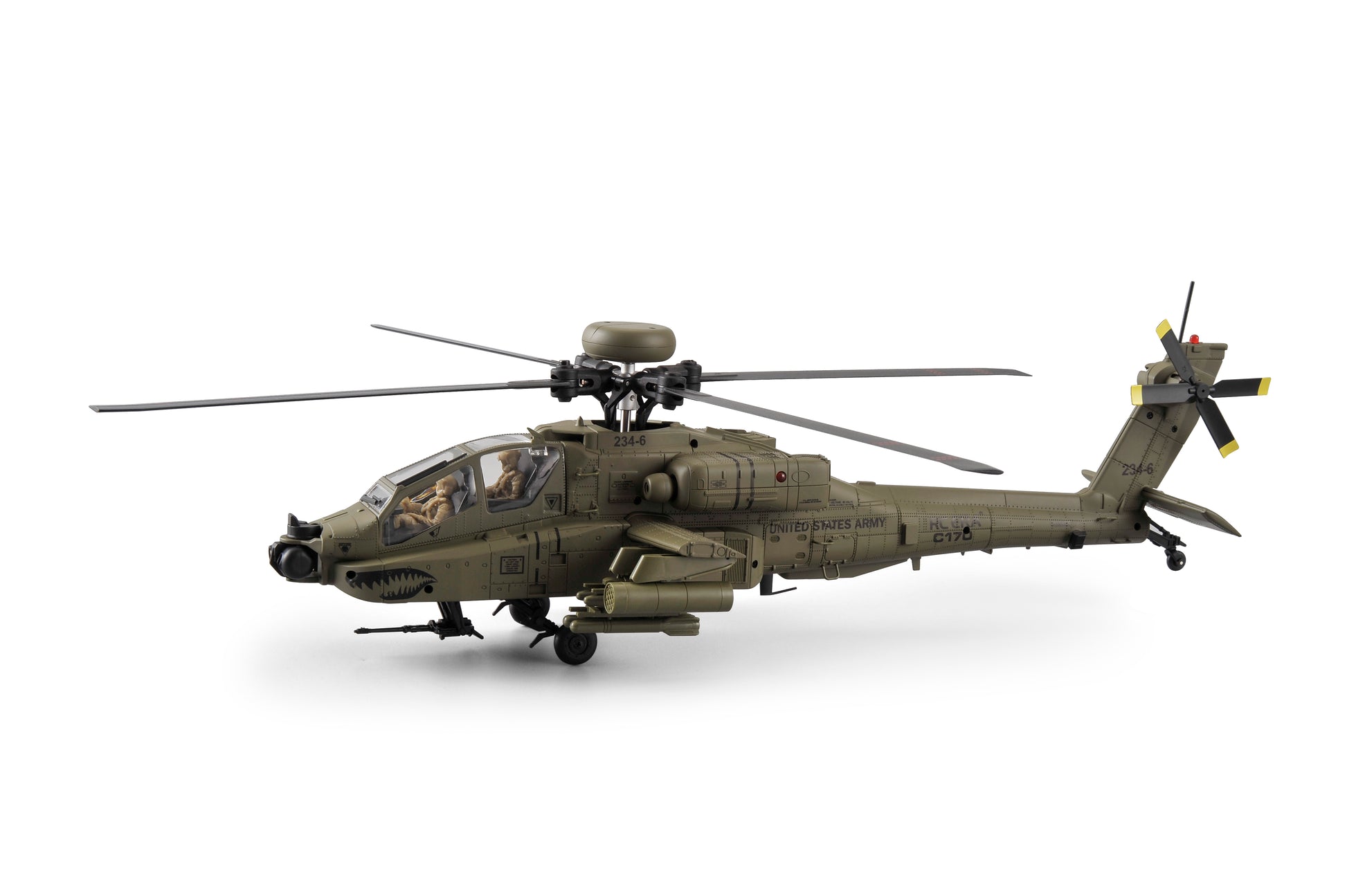 RC ERA C170 Apache helicopter side view with detailed scale body design
