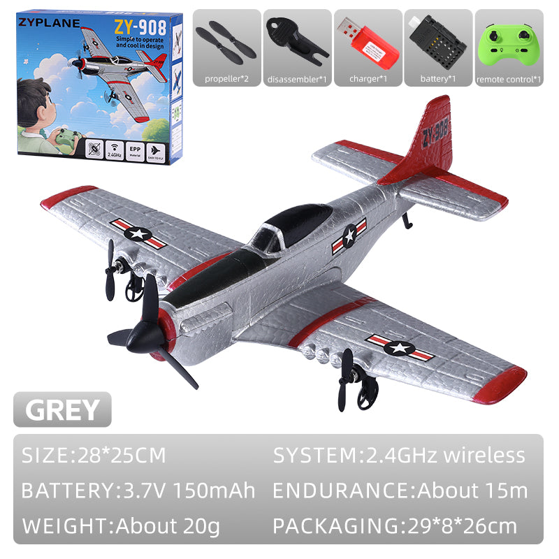 ZY-908 P-51 Mustang RC Foam Airplane - Easy to Fly Remote Control Fighter Jet