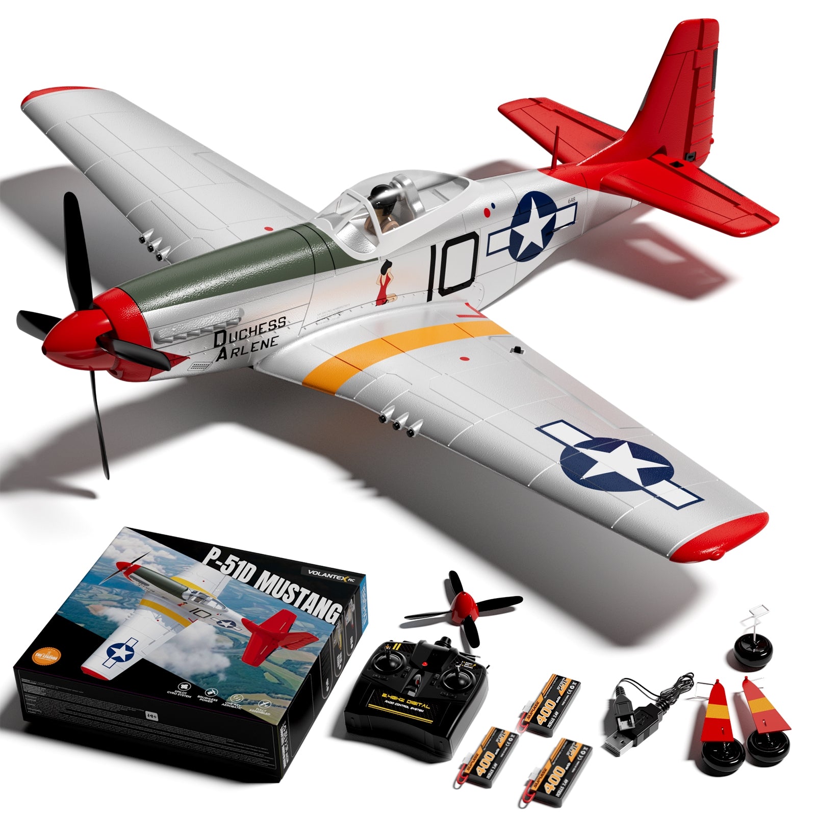 VolantexRC P-51 Mustang RC Flugzeug Seitenprofilbild