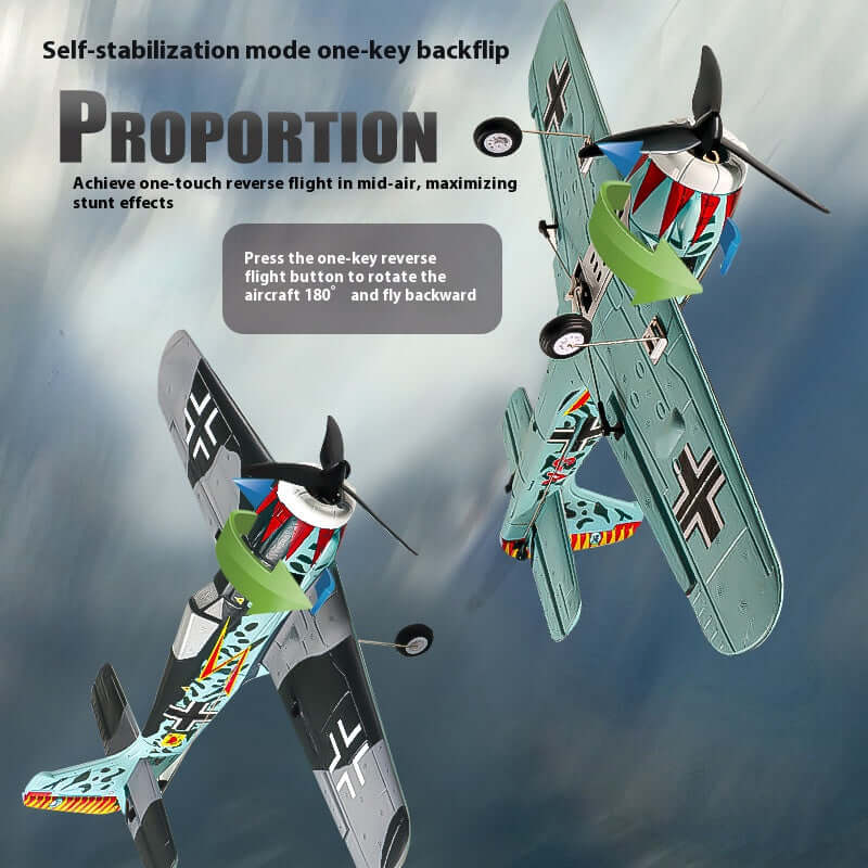 QF013 FW-190 Brushless RC Warbird 4CH 6-Axis Gyro EPP 350mm RTF Airplane | KIDS TOY LOVER