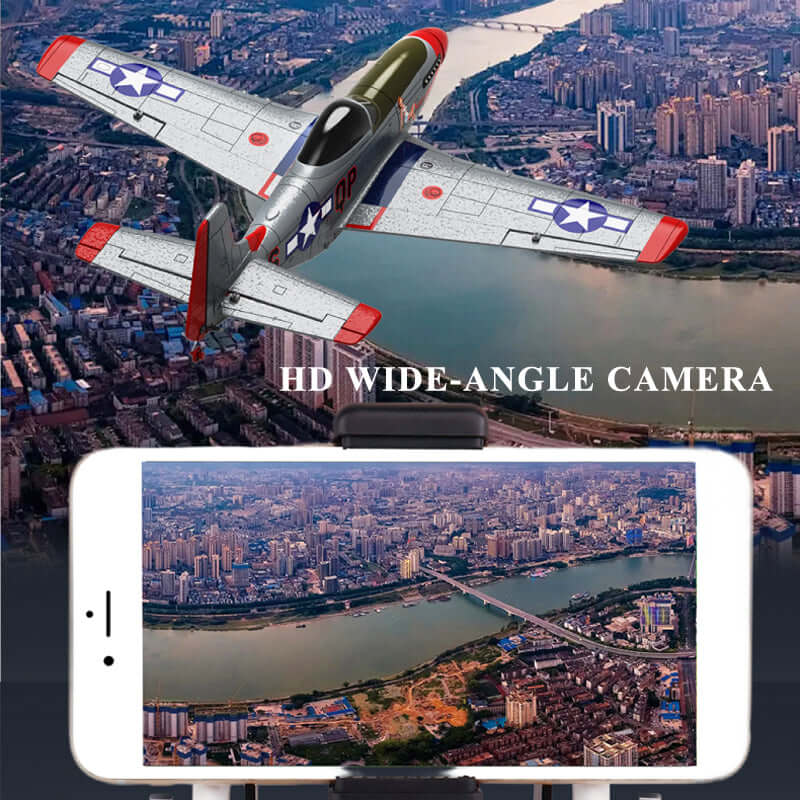 MOFLY P-51D 690mm Brushless RC Warbird, Optional FPV Camera & Phone Mount | KIDS TOY LOVER