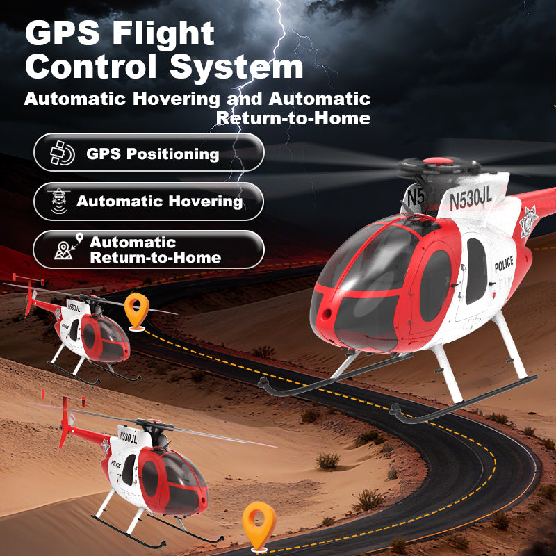 F119S MD500 16:1 Scale GPS Brushless RC Helicopter