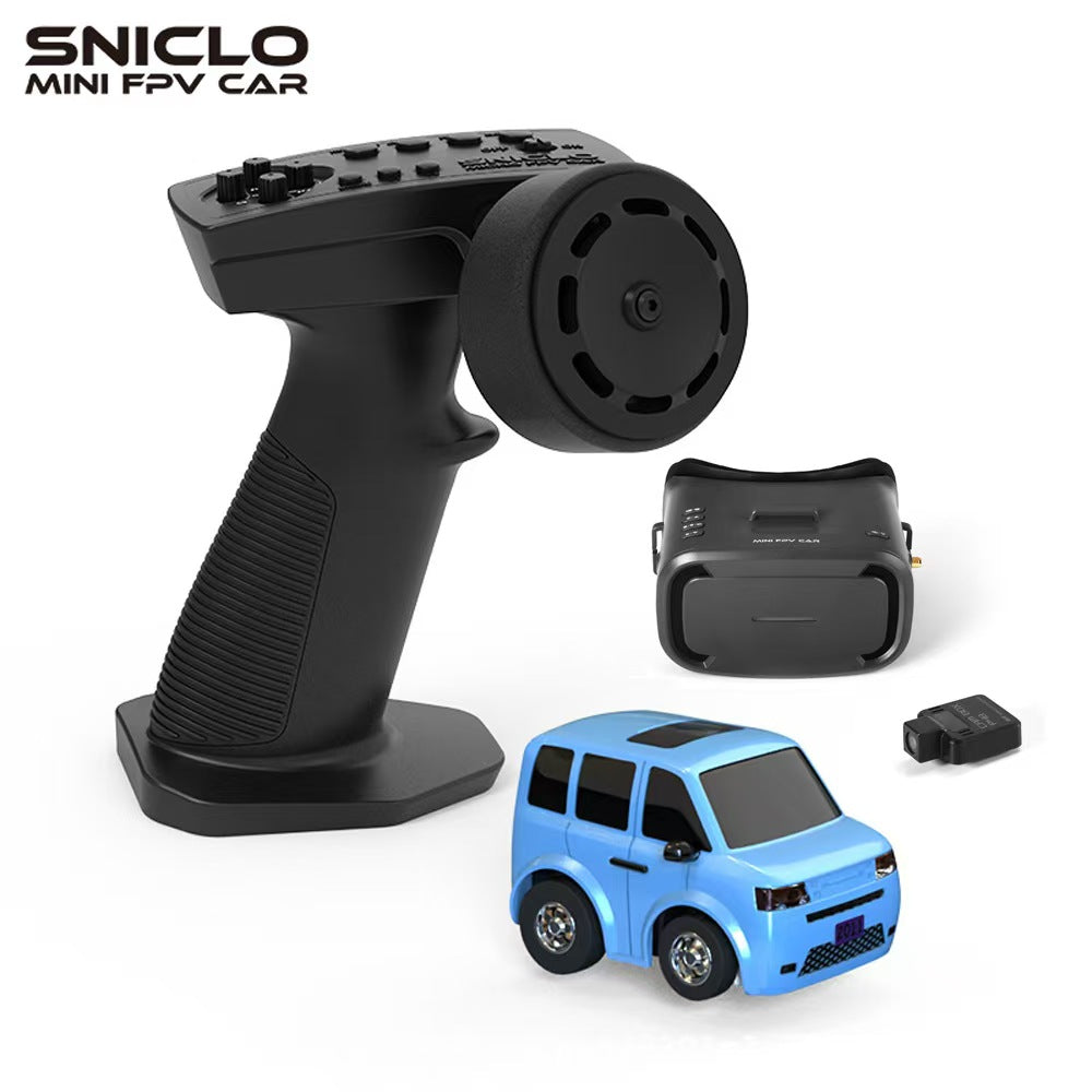 JUSTAIR Q25 FPV RC Car with Goggles - Micro Remote Control Car for Desk Racing and Fun