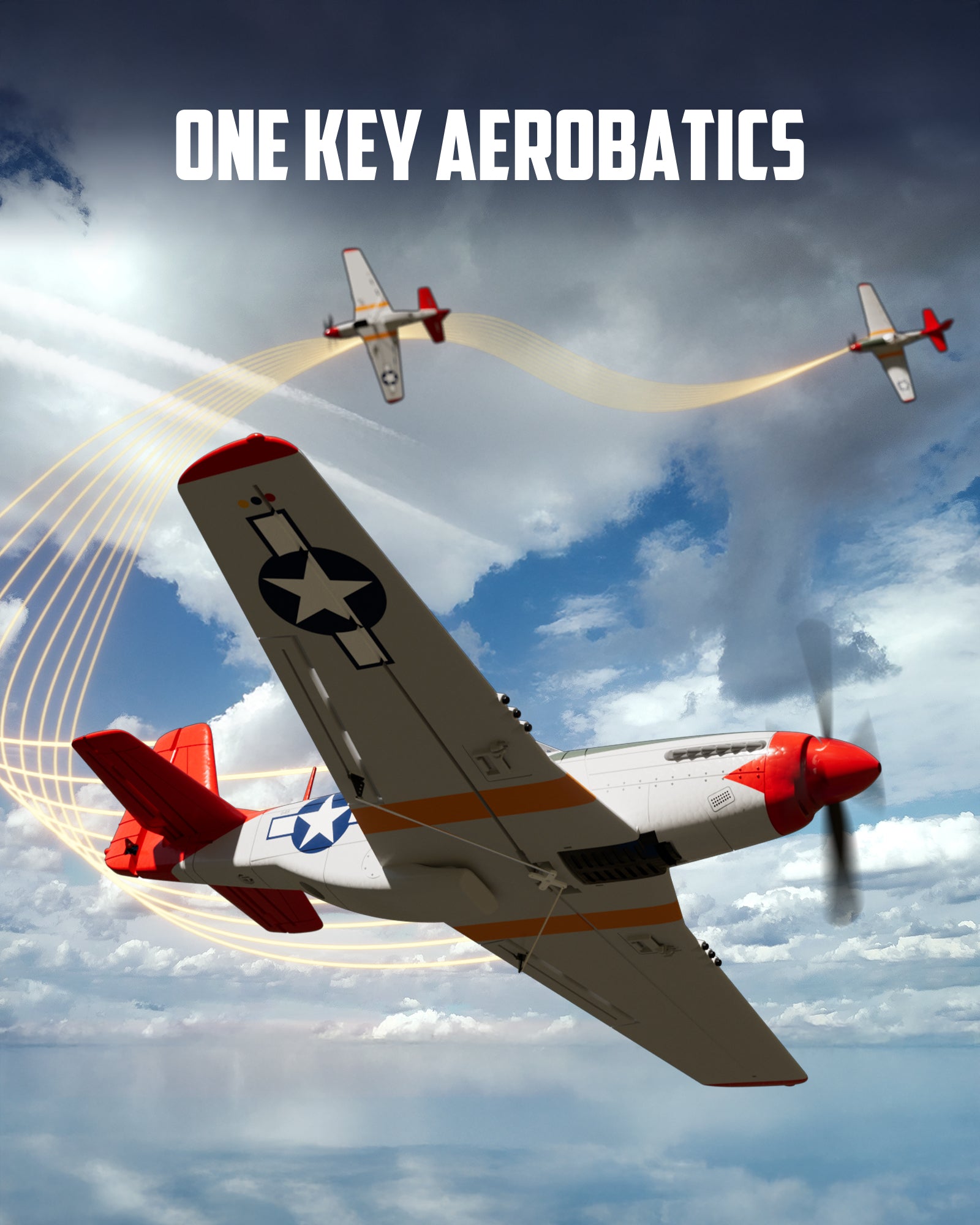 VolantexRC P-51 Mustang RC Flugzeugfernbedienung und Zubehör Grafik