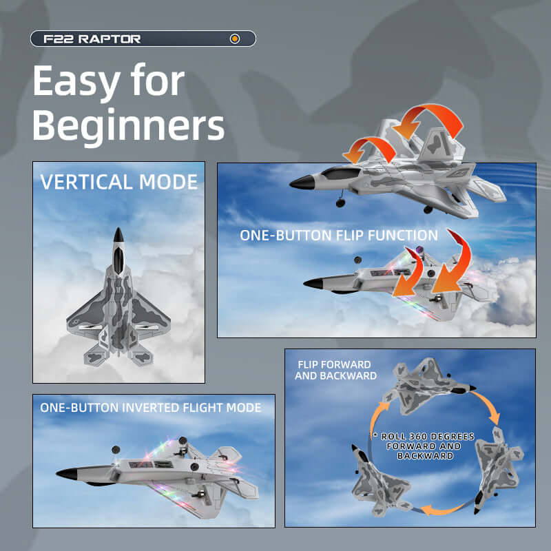 Upgraded EPP foam material F22 Raptor RC plane lightweight fuselage only 109g