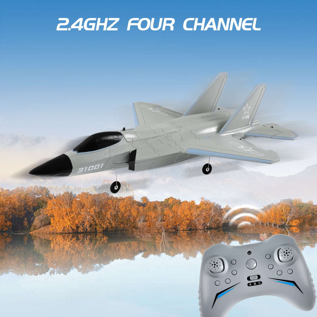 FX9631 J-35 RC Ducted Fan Jet - 4CH Brushless Stealth Fighter Airplane