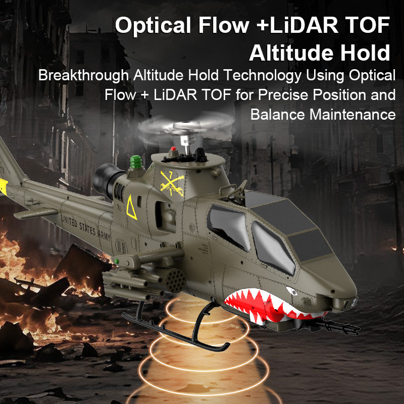 AH-1 Cobra RC Helicopter 32:1 Scale - 6CH Brushless RC Helicopter Without Ailerons Armed and Dangerous Edition