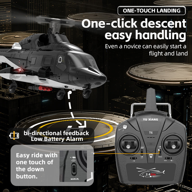 YuXiang F02 1:34 Scale RC Helicopter Airwolf Armed Direct Drive Model