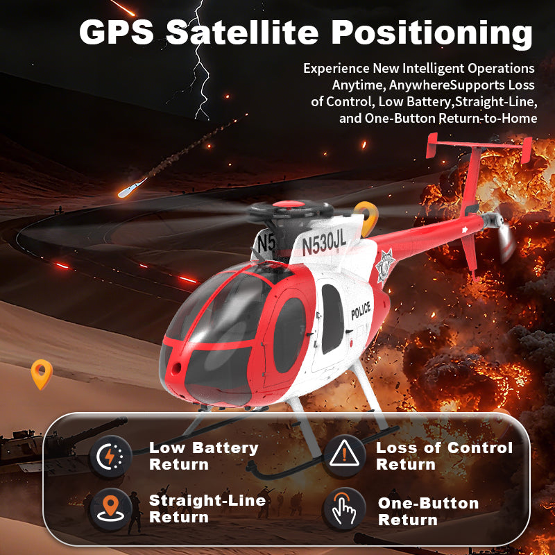 F119S MD500 16:1 Scale GPS Brushless RC Helicopter