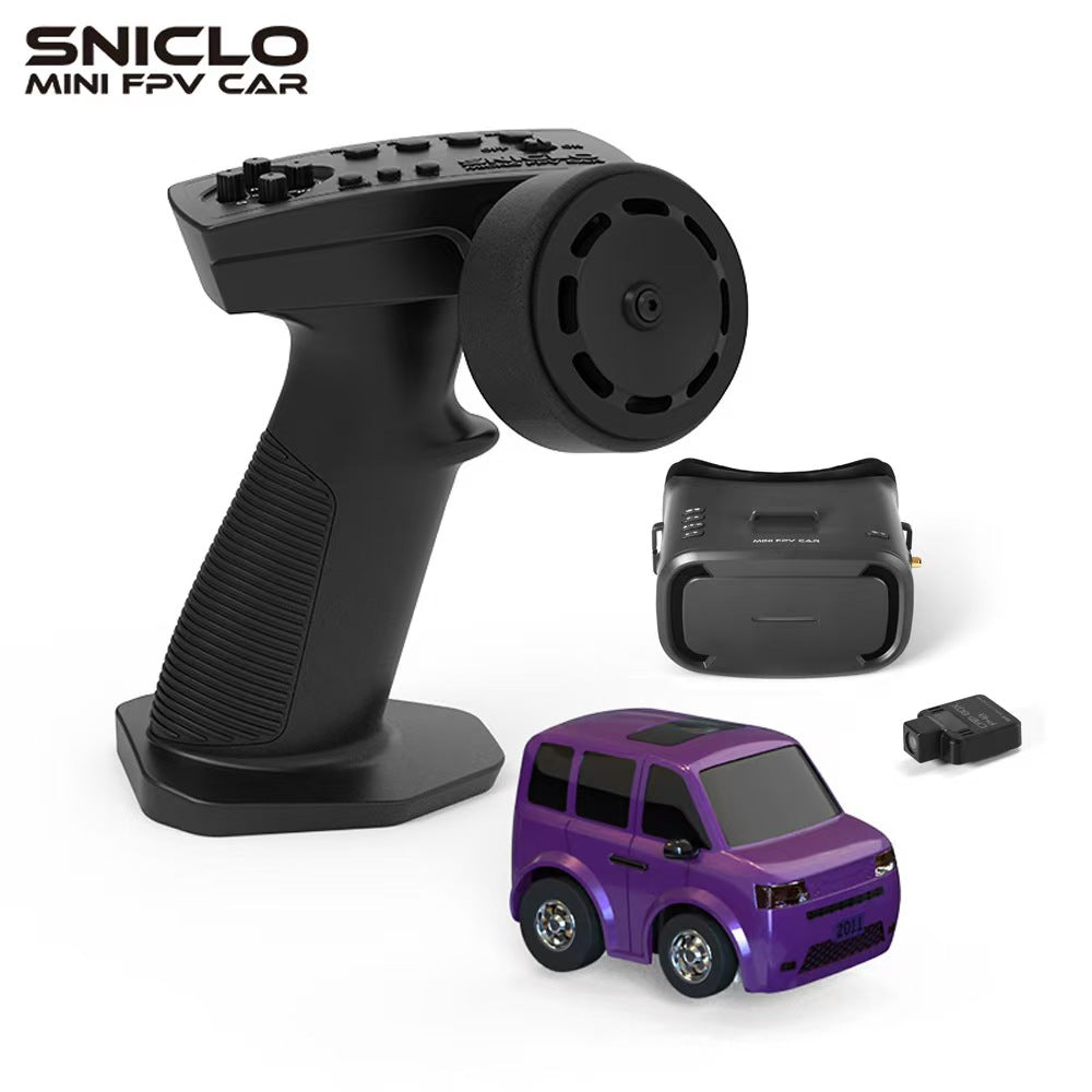 JUSTAIR Q25 FPV RC Car with Goggles - Micro Remote Control Car for Desk Racing and Fun