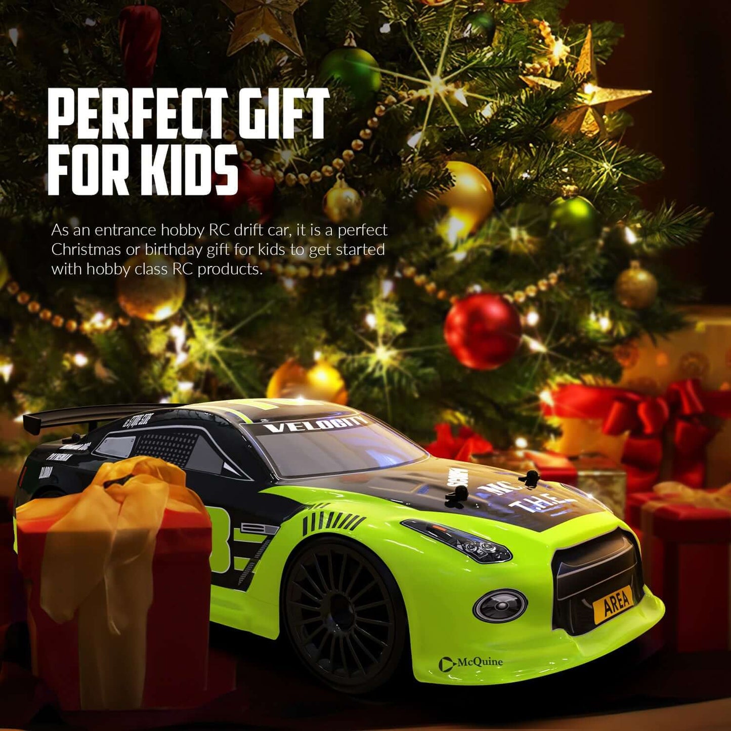 Racent 1/14 Scale High-Speed RC Drift Car with LED Lights | KIDS TOY LOVER