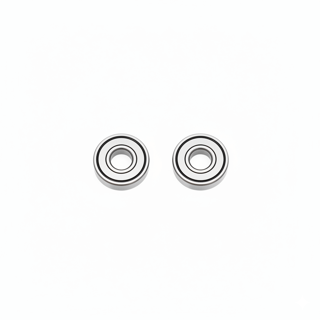 Two small 2.5x5x1.5mm stainless steel ball bearings for Kootai F05 Black Hawk main blade grips.