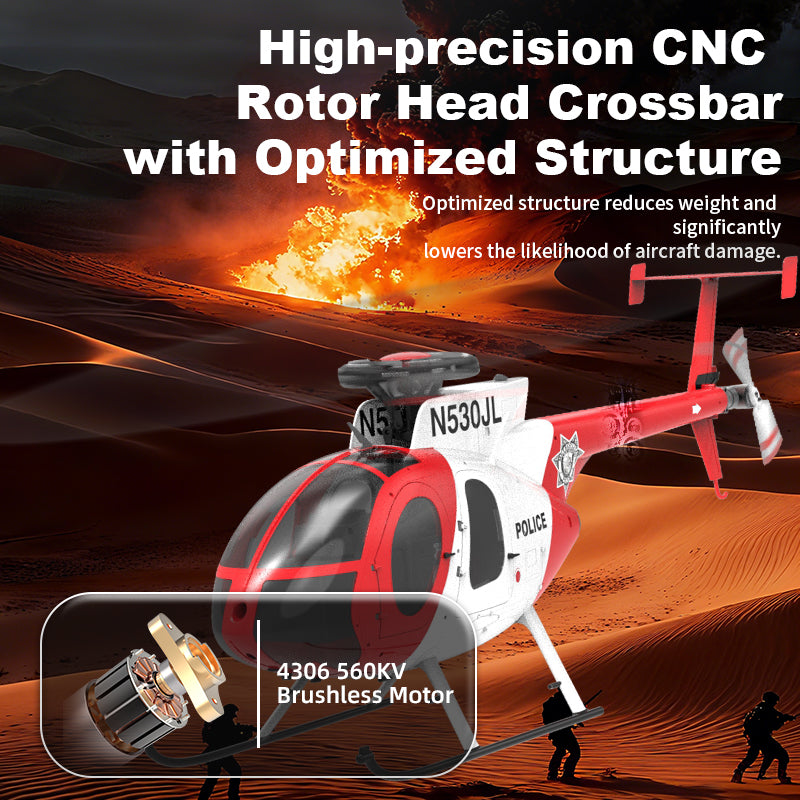 F119S MD500 16:1 Scale GPS Brushless RC Helicopter