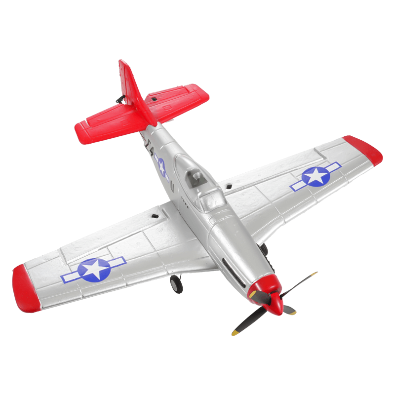 FX9501 P-51 Mustang 400mm 4CH Brushless RC Airplane Warbird with 6-Axis Gyro top view image