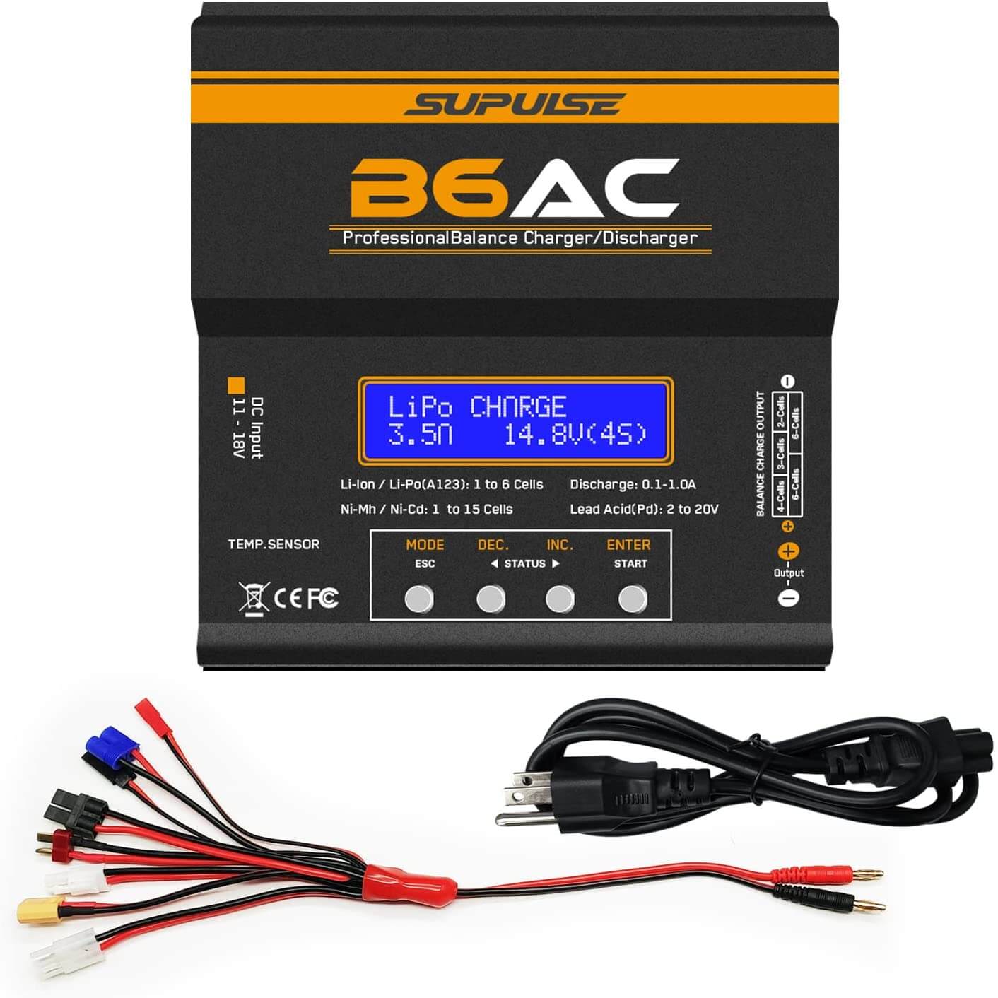 SUPULSE B6AC 80W AC/DC Balance Charger for RC LiPo LiFe NiMH NiCd Pb 1–6S | KIDS TOY LOVER