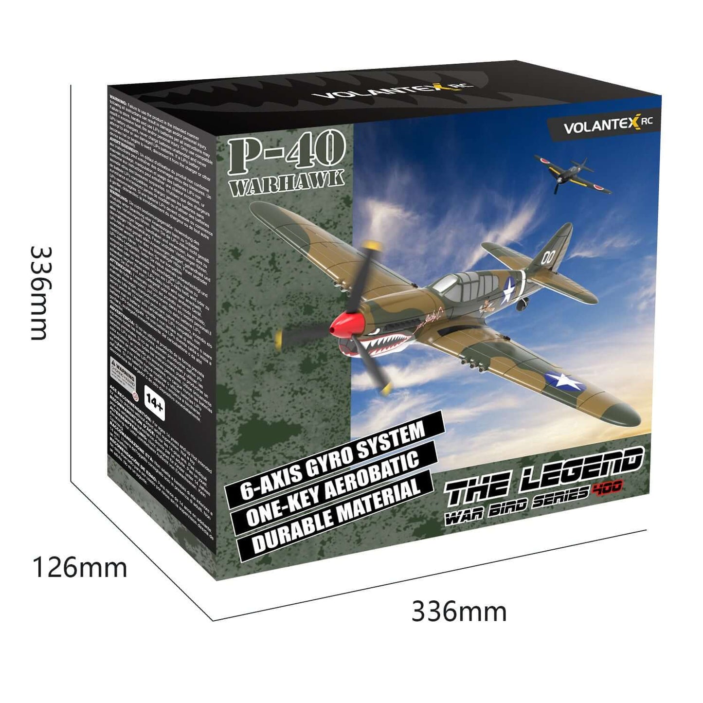 P-40 Warbird RC Fighter: Aerobatic Fun with 400mm Wingspan & 4CH Control | Kids toy lover