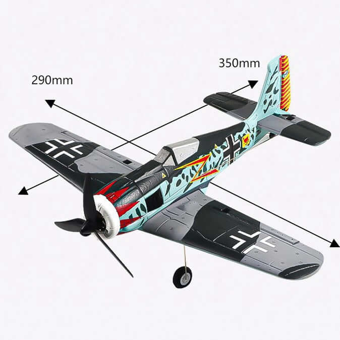 QF013 FW-190 Brushless RC Warbird 4CH 6-Axis Gyro EPP 350mm RTF Airplane | KIDS TOY LOVER