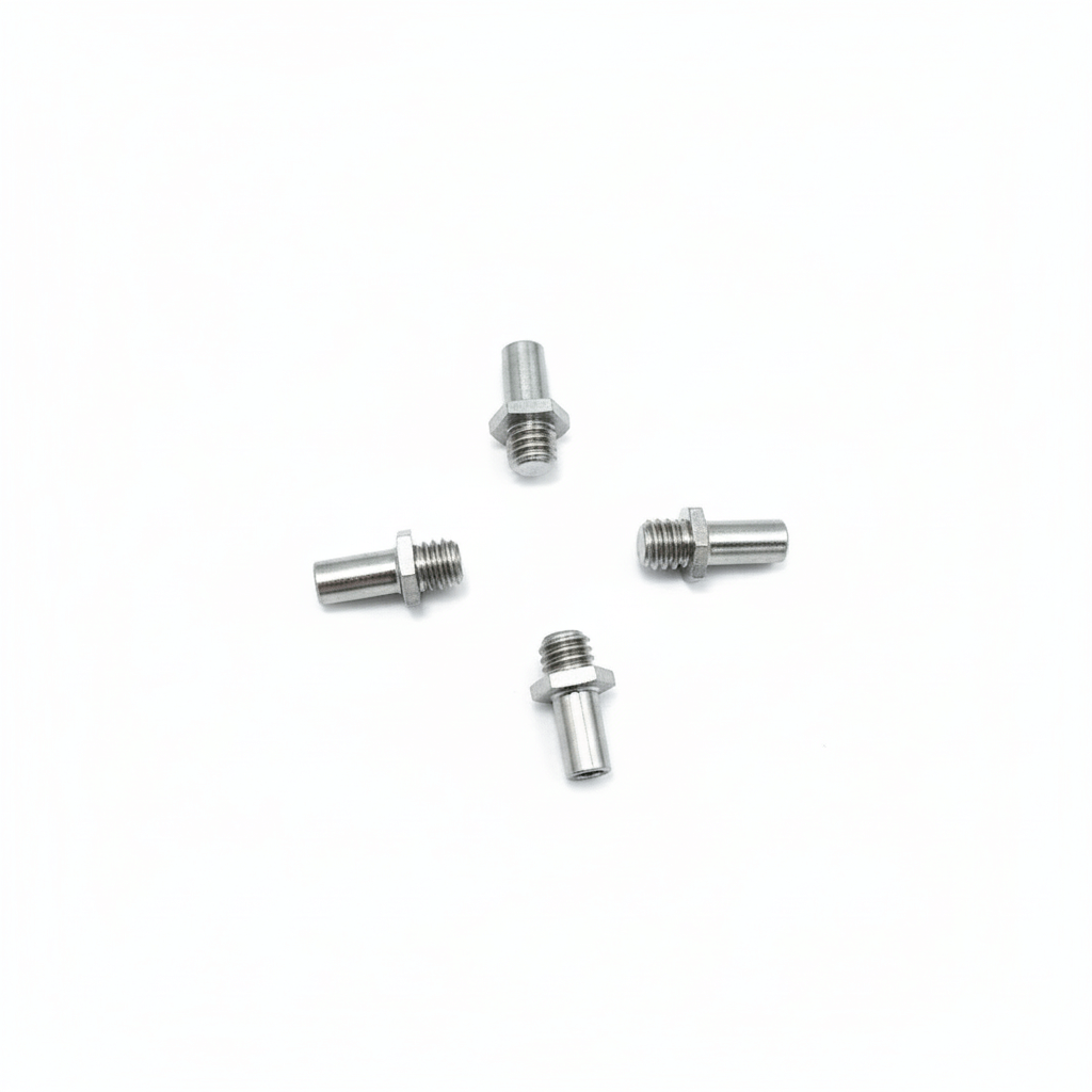 Set of four hardened 420 steel feathering shafts for Kootai F05 Black Hawk main rotor head hub.