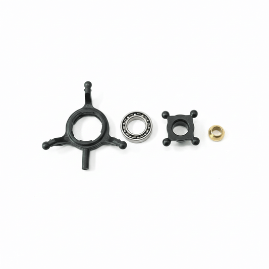 Complete Kootai F05 swashplate assembly featuring black nylon fiber plates and center ball bearing.