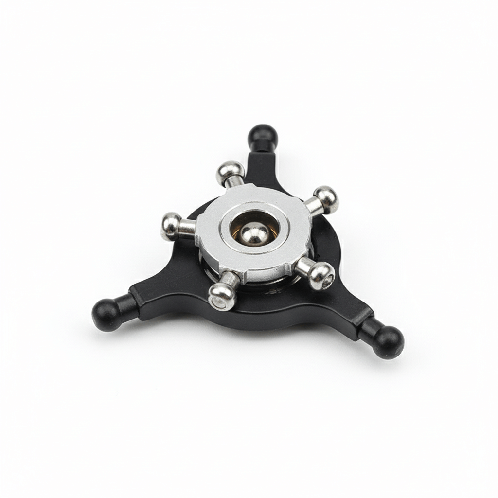 Replacement 6-channel swashplate assembly for RC ERA C190 brushless RC helicopter.