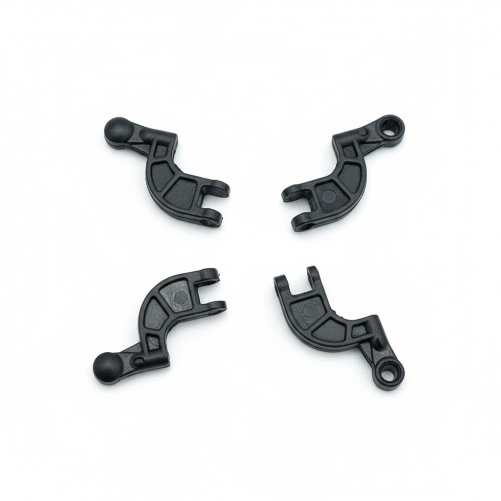 Four black nylon fiber upper linkage rods with ball joint ends for Kootai F05 rotor head control system.