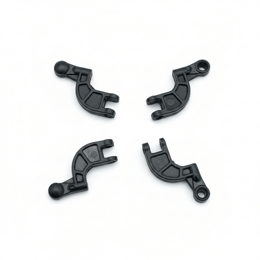 Four black nylon fiber upper linkage rods with ball joint ends for Kootai F05 rotor head control system.