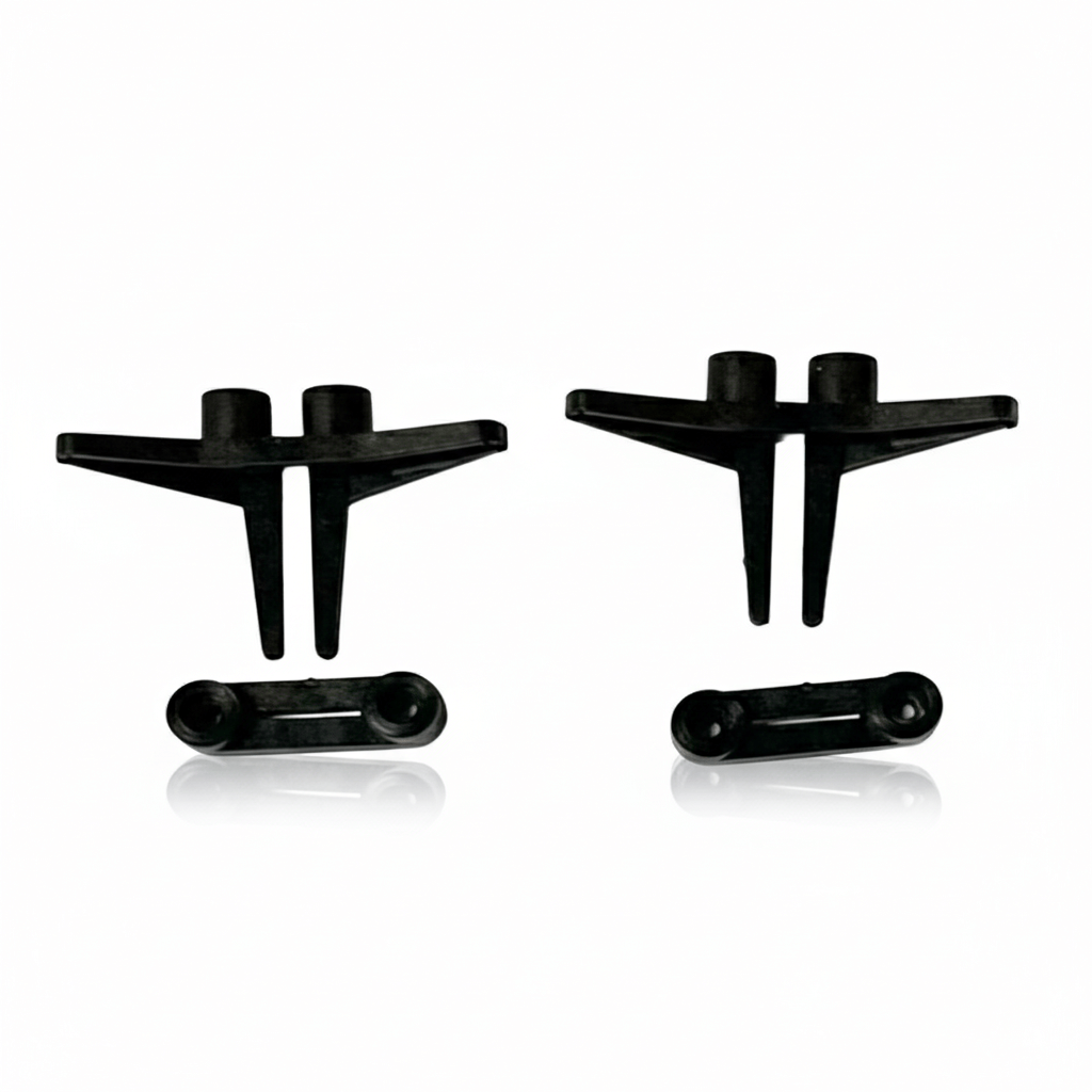 Black nylon replacement servo mount bracket for RC ERA C189 dual brushless helicopter.