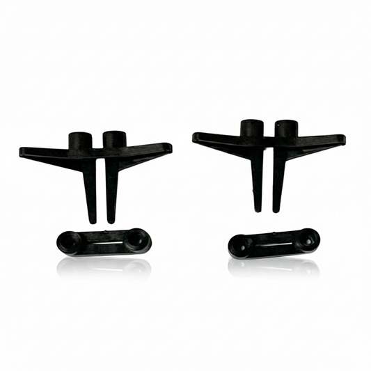 Black nylon replacement servo mount bracket for RC ERA C189 dual brushless helicopter.